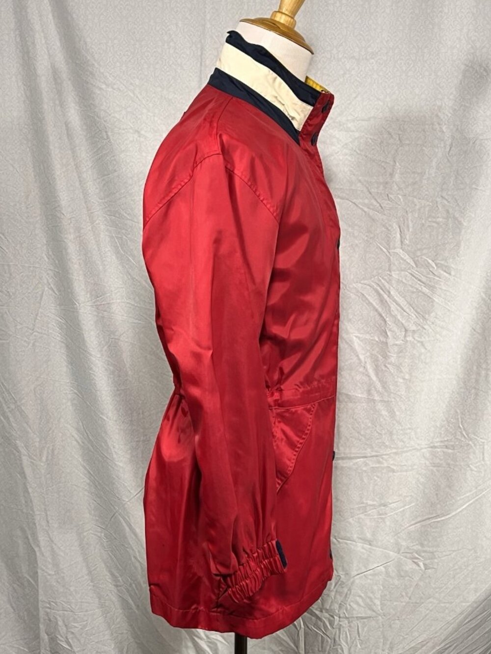 Vintage Tommy Hilfiger Red Jacket Womens Small Colorblock Lined 90s - Picture 4 of 13